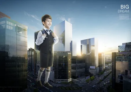 儿童梦想天空psd背景