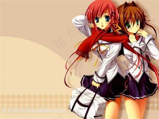 提包的动漫美少女插画素材