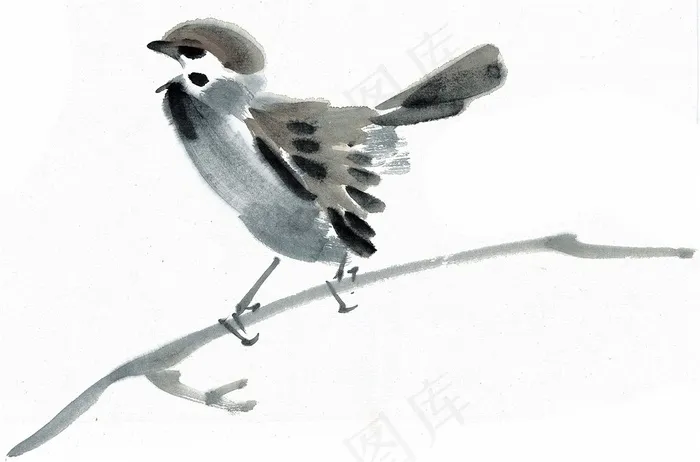 国画鸟中国画美图素材