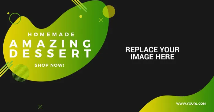 广告销售黑绿横幅素材psd模版下载