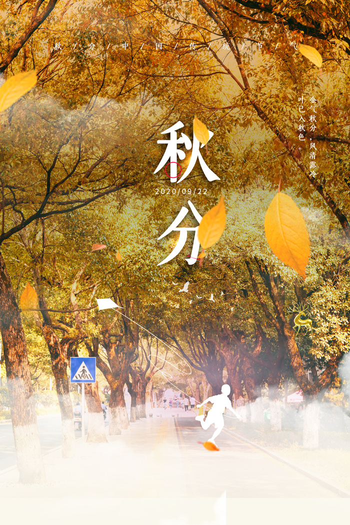 简洁秋分节气营销图片psd模版下载