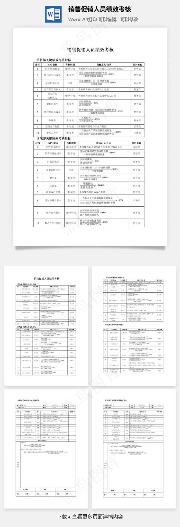 销售促销人员绩效考核