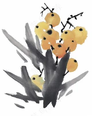 国画瓜果蔬菜鱼虾蟹美图jpg素材