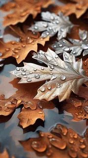 秋叶落叶雨水秋天，秋分