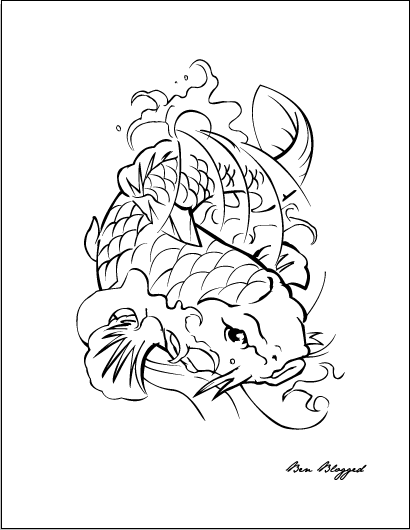 设计手绘鲤鱼素材