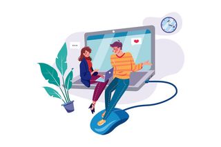 扁平化人物场景办公互联网等距ai矢量设计网页海报UI素材插画