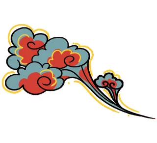 中国风中式国潮敦煌云纹祥云插画图案云朵云彩元素PSDAI设计素材