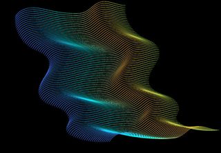 AI渐变线条图片