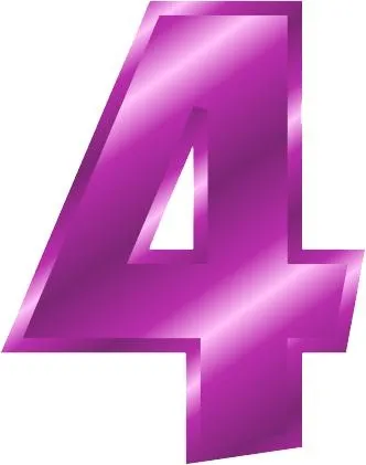 数字 4 PNG免抠(332x421)