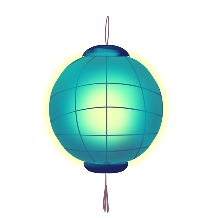 卡通手绘灯笼中秋节元宵节花灯新年海报元素PNG免扣PS素材