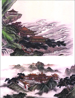 中国古风元素国画