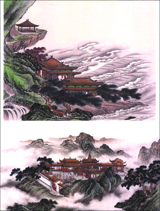 中国古风元素国画