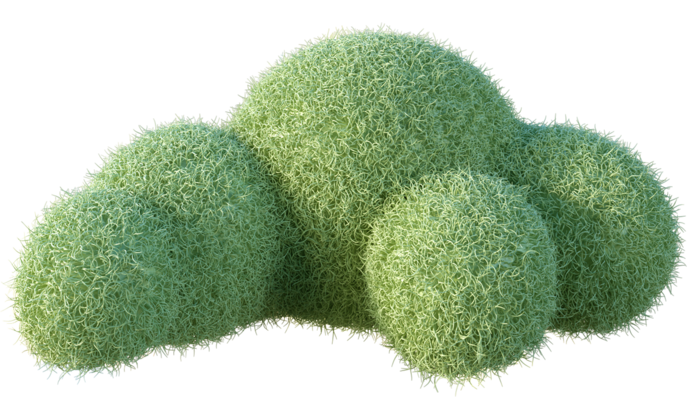 毛球装饰绿色植物免扣