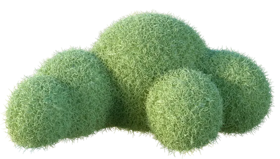 毛球装饰绿色植物免扣