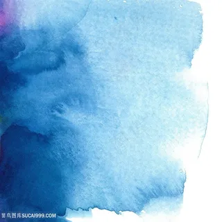 蓝色水彩墨迹背景 蓝色水彩墨迹背景