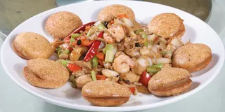 农夫巧手菜 18  杂菌丁 八爪丁 虾仁丁 杂粮包 芹菜丁 洋葱丁