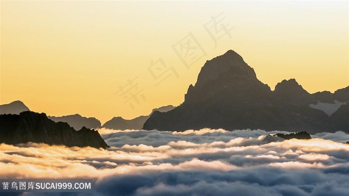 海浪海岛风景画