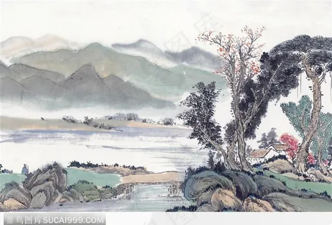 青松山水图 青松山水图