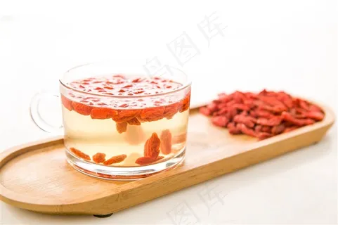 枸杞芽茶红枸杞养生茶美容摄影图