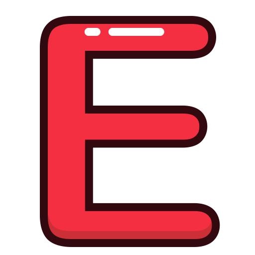 字母E PNG免抠(512x512)