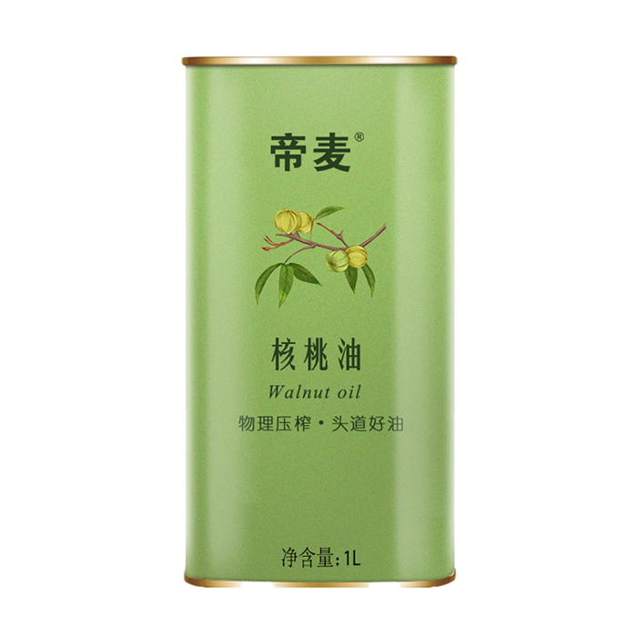 帝麦核桃油1升超市商品白底图免抠实物摄影png格式图片透明底