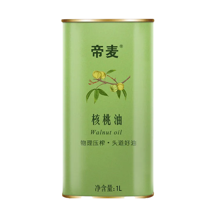 帝麦核桃油1升超市商品白底图免抠实物摄影png格式图片透明底
