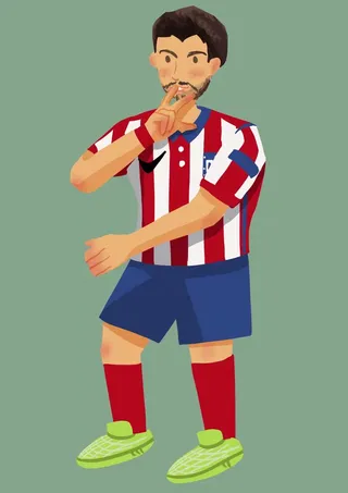 原创球星扁平风插画