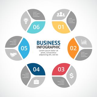 数据图表统计图形分析分类商务会议办公图标PSD模板素材