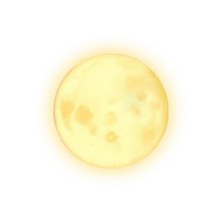 月亮发光插画免抠