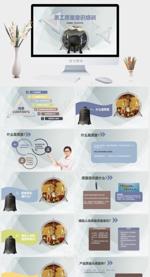 员工质量意识培训企业质量管理PPT模板预览图