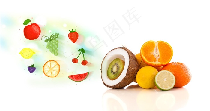 创意水果广告设计矢量素材高清图片