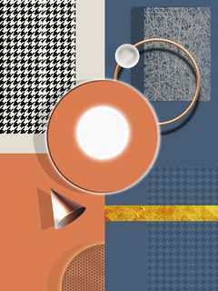 现代简约抽象几何轻奢玄关装饰画