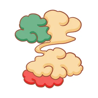 中国风中式国潮敦煌云纹祥云插画图案云朵云彩元素PSDAI设计素材