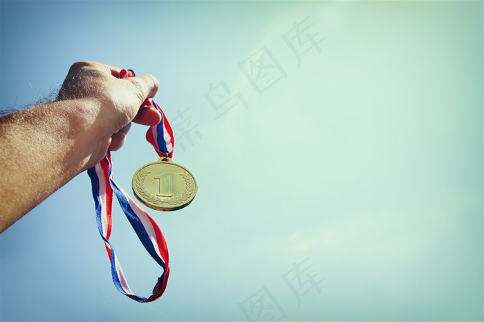 精美金质奖牌特写高清素材图片