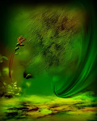 油画草地绿色背景