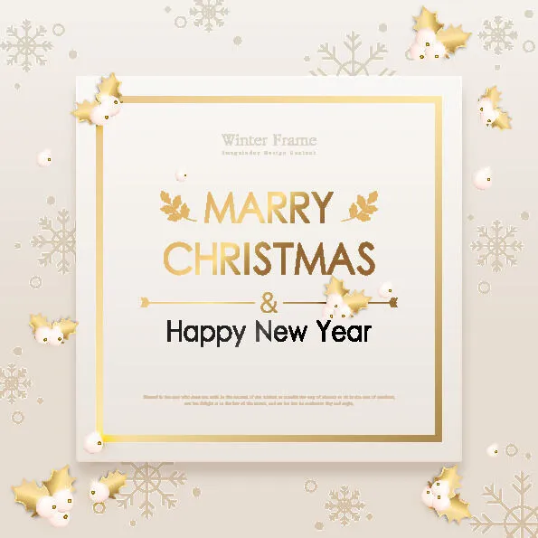 圣诞节装饰海报ai矢量模版下载