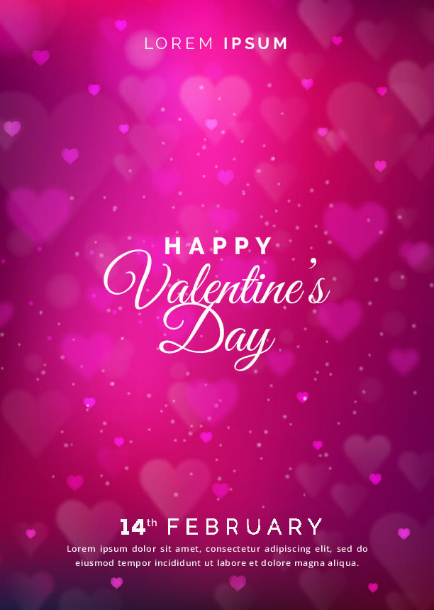 2.14情人节红心玫瑰背景