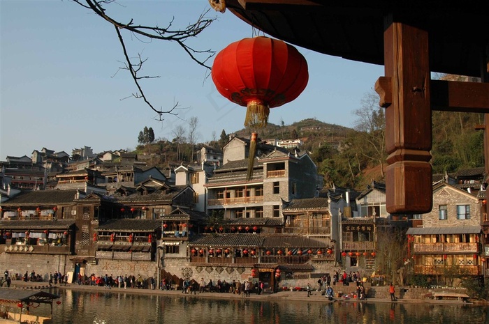 元宵节实景灯笼素材