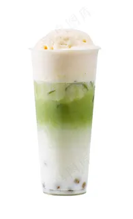 抹茶冰激凌奶茶图片