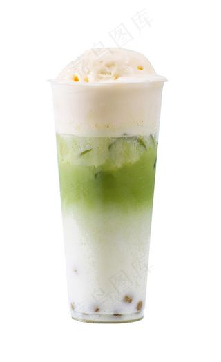 抹茶冰激凌奶茶图片