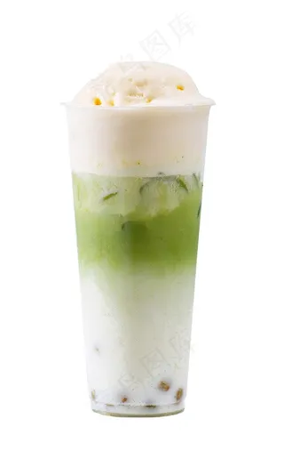 抹茶冰激凌奶茶图片