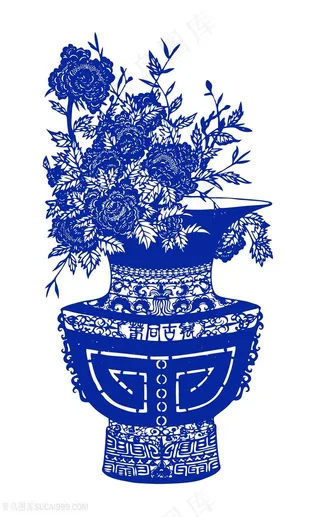 唯美花卉国粹青花瓷中国风图片