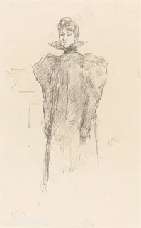 惠斯勒素描女士夫人装饰画 惠斯勒素描女士夫人装饰画