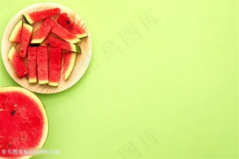 绿色背景西瓜 绿色背景西瓜
