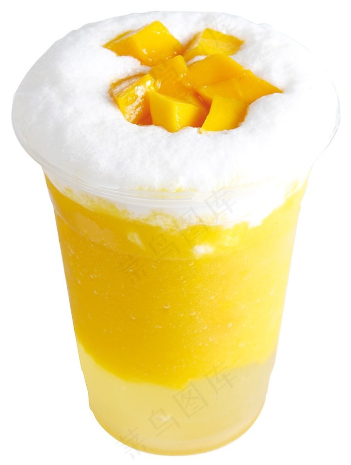 芒果金捞奶茶果汁图片（免抠图）