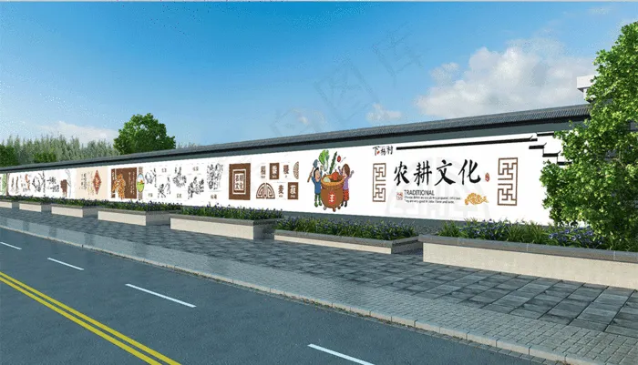 *新农村文化墙cdr矢量模版下载