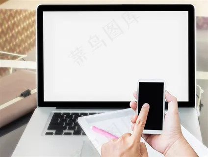 空白手机与生活办公图片