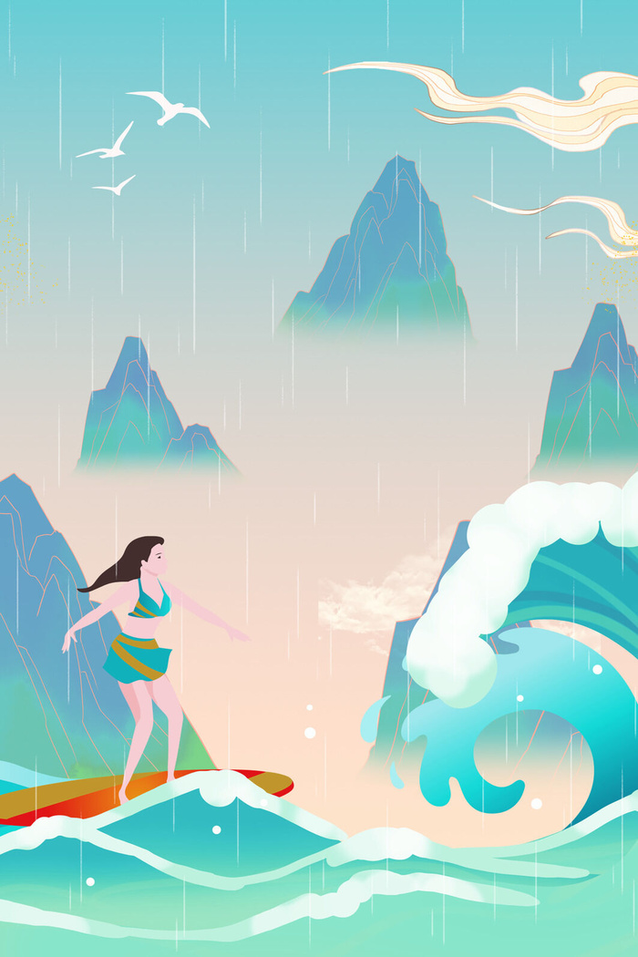 中式古典国潮来袭海报展板宣传背景图PSD设计PS模板素材