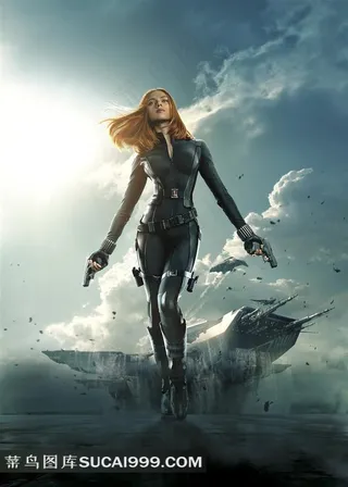 美国队长电影海报美女主演角色手枪