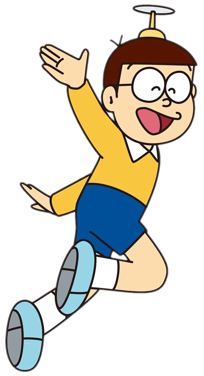 哆啦A梦卡通素材简笔画大雄